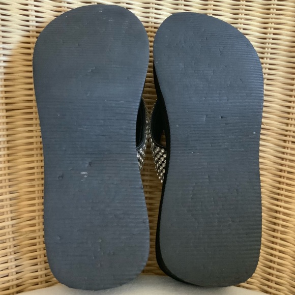 Soul West Big Bling Flower Crystal Thongs Sz 9 - Picture 7 of 8